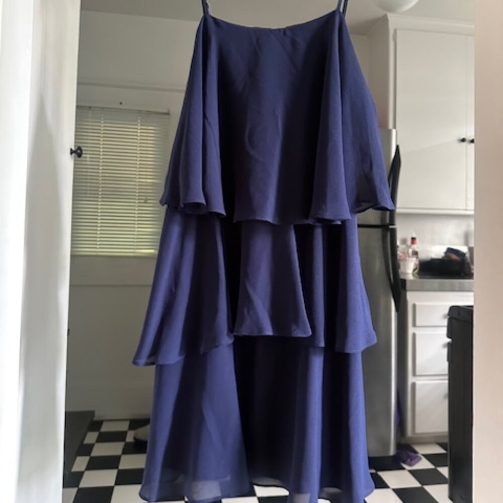 Sam Edelman Tiered Short Dress - Navy, New with Tags, Size Small